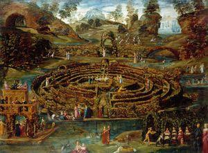 Lodewyck Toeput Pleasure garden with a maze china oil painting image